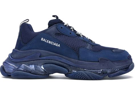 navy blue triple s|triple s clear sole shoes.